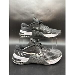 Nike Metcon 8 Sneakers Womens Size 8 Black Dark Smoke Gray Weightlifting Shoes